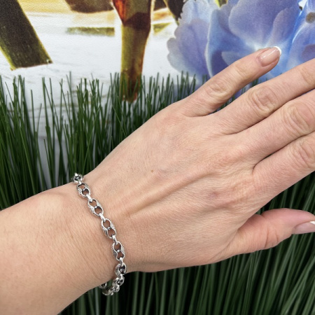 Серебряный браслет «Млечный путь» 6 мм