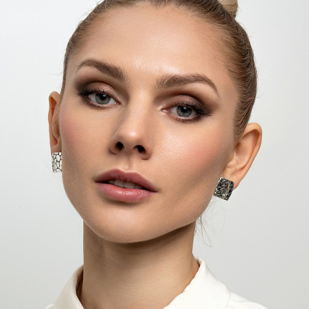 Серебряные серьги «Мозаика»