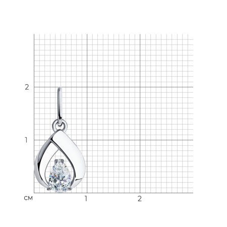 Серебряная подвеска с фианитом
