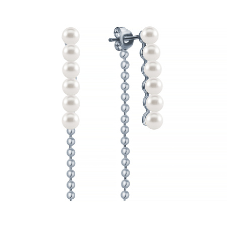 Серебряные серьги с жемчугом