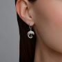Серьги из серебра с фианитами «Хамелеон»