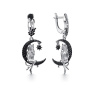 Серьги из серебра с фианитами «Лунная ведьма»