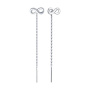 Серебряные серьги с бриллантами
