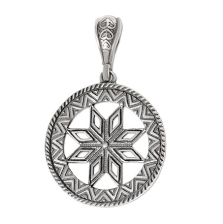 Серебряный оберег "Алатырь"