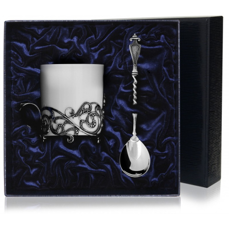 Чашка кофейная «Витая» с ложкой