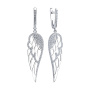 Серьги из серебра с фианитами «Крылья»