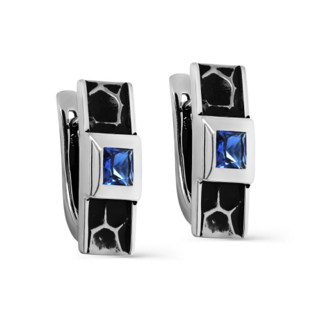 Серьги из серебра со шпинелью