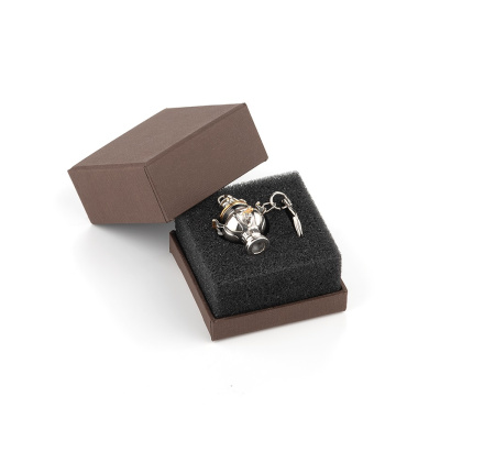 Серебряный брелок для ключей «Самовар»