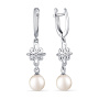 Серебряные серьги с жемчугом