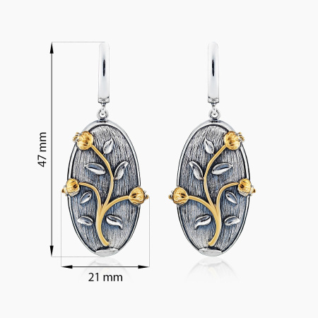 Серьги из серебра без вставок