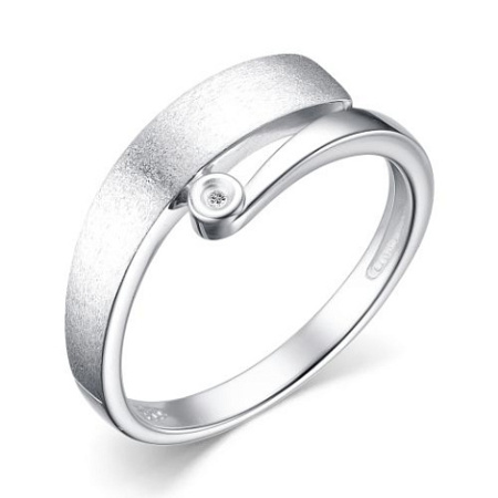 Кольцо из серебра с бриллиантом