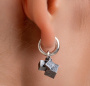 Серьги из серебра «Кубики»