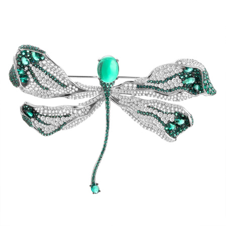 Серебряная брошь «Стрекоза»