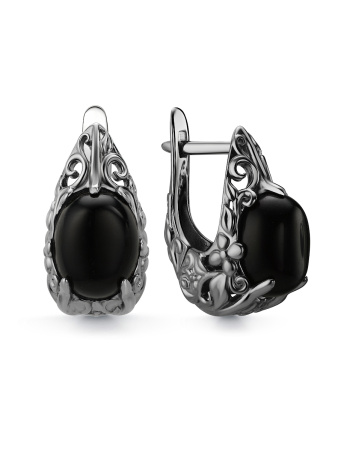 Серьги из серебра с агатом