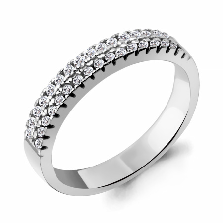 Кольцо из серебра с фианитами