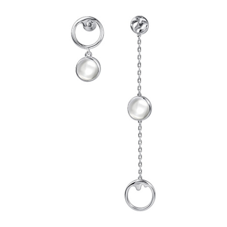 Серьги из серебра с горным хрусталем