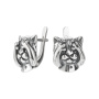 Женские серьги из серебра 925 Не вижу кот