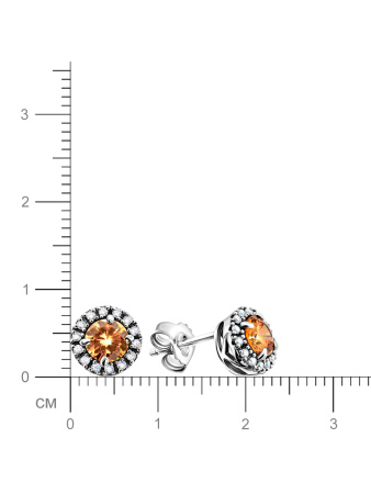 Серебряные серьги ALEXANDRE VASSILIEV с фианитами Swarovski