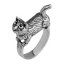 Серебряное кольцо «Кот манчкин»
