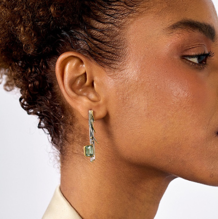 Серебряные серьги «Мятная Грация»