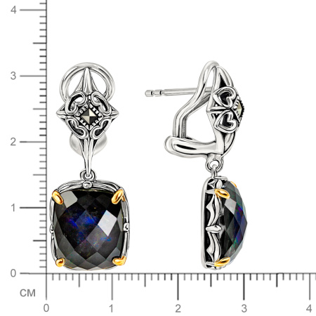 Серебряные серьги ALEXANDRE VASSILI с лабрадоритом