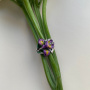 Серьги из серебра с эмалью «Ирисы»