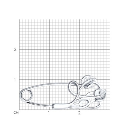 Брошь из серебра «Булавка»