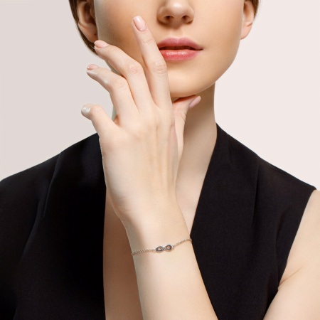 Браслет из серебра с бриллиантами