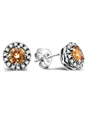 Серебряные серьги ALEXANDRE VASSILIEV с фианитами Swarovski