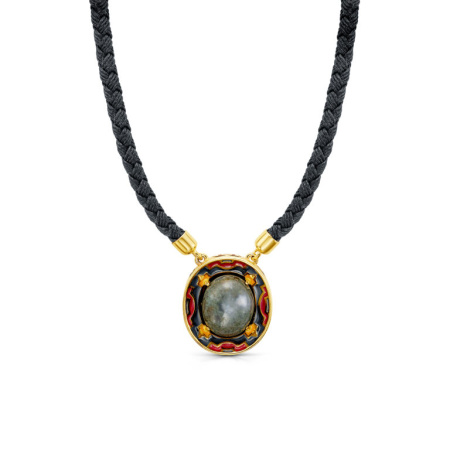 Колье из серебра с агатом