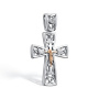 Серебряный крест с бриллиантом