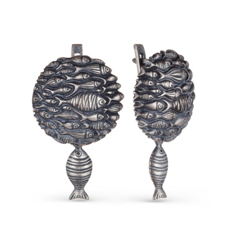 Серебряные серьги «Рыбы»