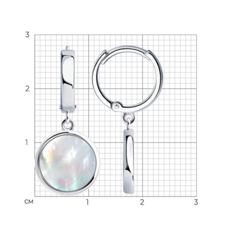 Серьги из серебра с перламутром SOKOLOV