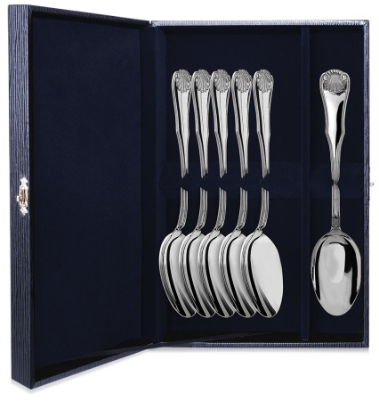 Серебряный набор «Визит» 6 столовых ложек