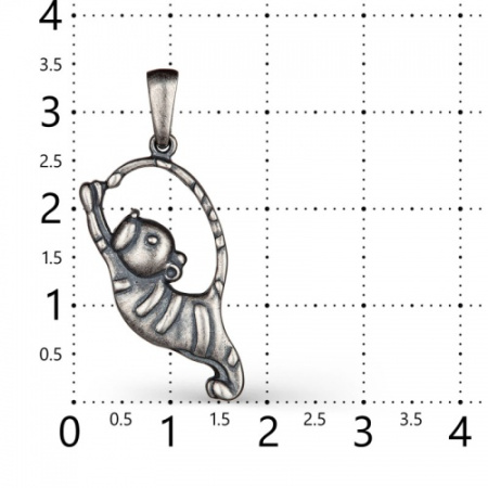 Подвеска «Тигр» из серебра