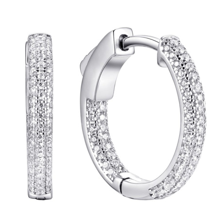 Серьги из серебра с фианитами конго