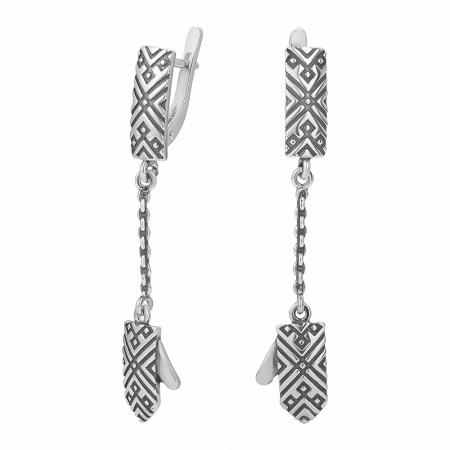 Серьги из серебра «Варежка»
