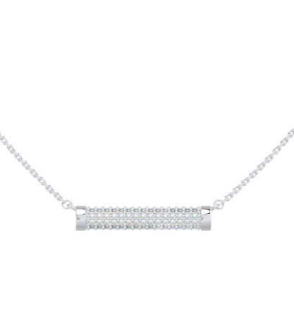 Серебряное колье с фианитами