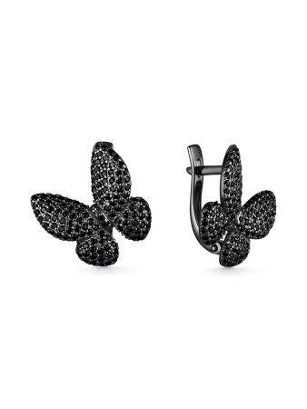 Серьги из серебра со шпинелью «Бабочка»