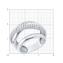 Кольцо из серебра с фианитами Орбита