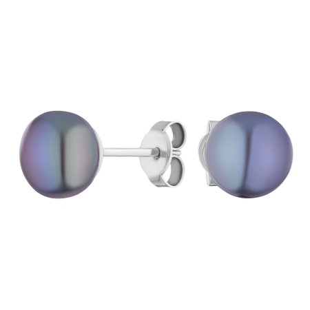 Пуссеты черный жемчуг 7-7,5 мм