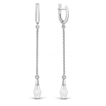 Серьги из серебра с кристаллами Swarovski