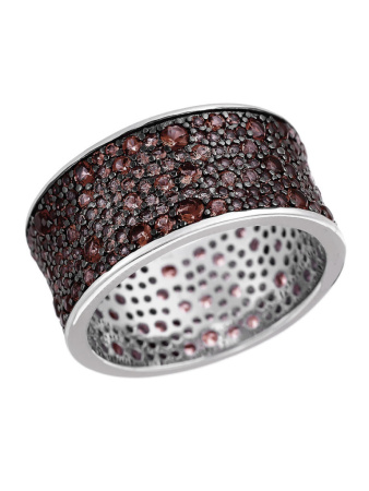 Кольцо из серебра с фианитами