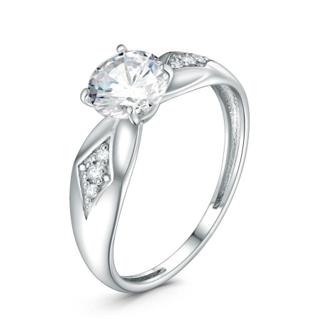 Кольцо из серебра с фианитами