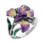 Кольцо из серебра с эмалью «Ирис»