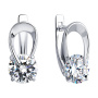 Серебряные серьги с фианитами