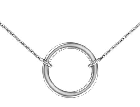 Серебряное колье «Круг» в стиле минимализм