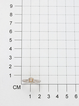 Кольцо из серебра с бриллиантом