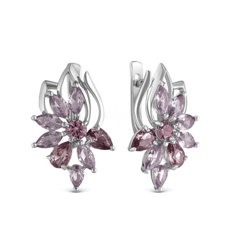 Серьги из серебра с александритом