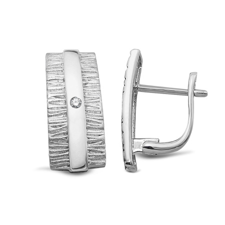 Серьги из серебра с белыми топазами